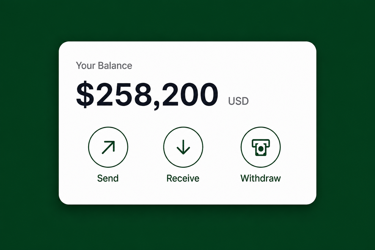 USD wallet balance on Paysecure